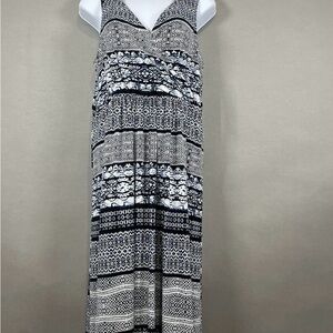 Covington Black and White Geometric Maxi Dress